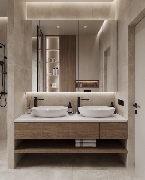 MG-1009 Salle de bain laquée personnalisable